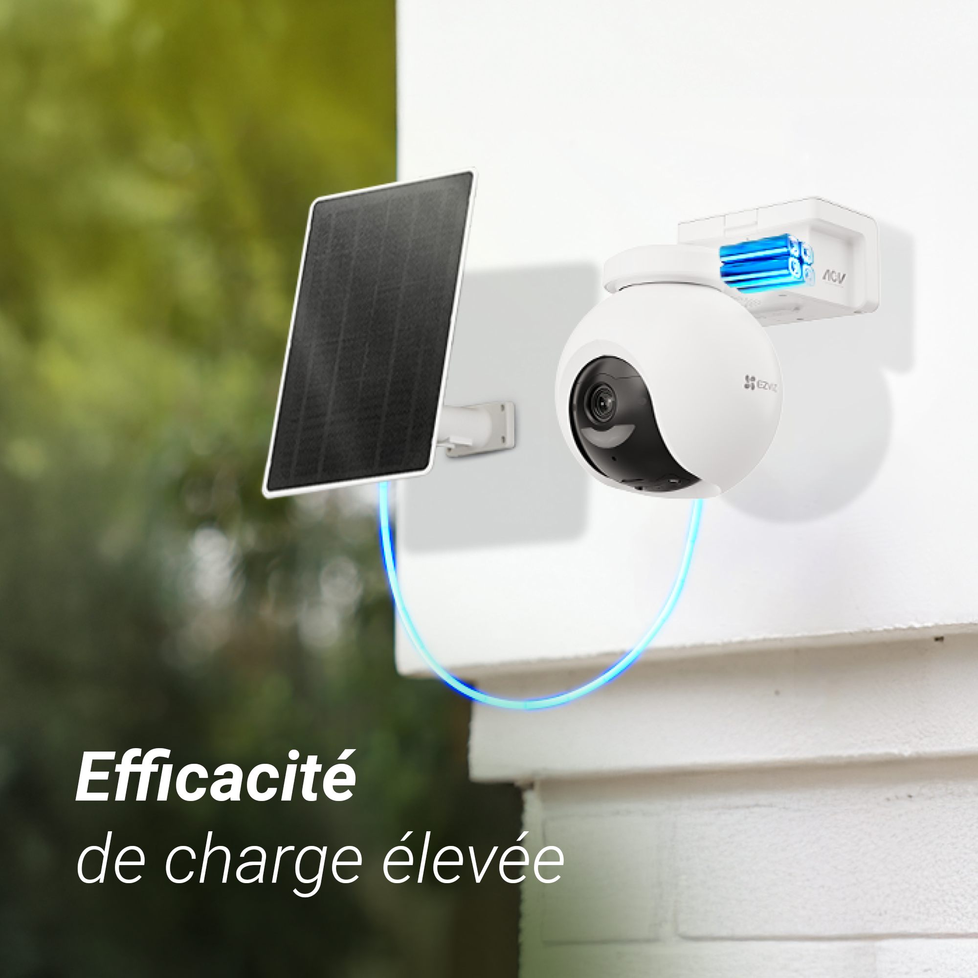 Panneau solaire 8W pour caméras Ezviz sur batterie avec port USB-C - 5