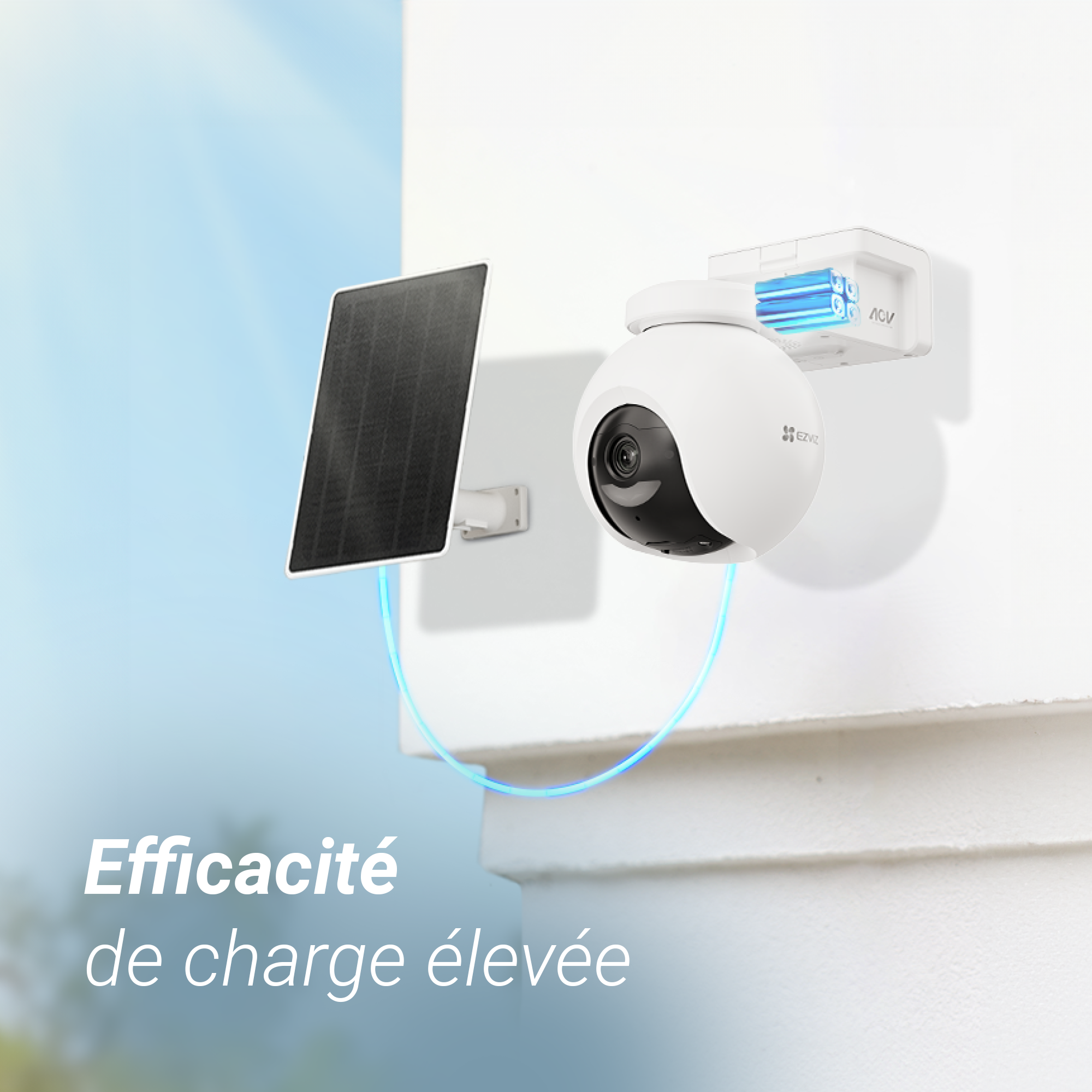 Panneau solaire 5W pour caméra Ezviz sur batterie avec port USB-C - 5
