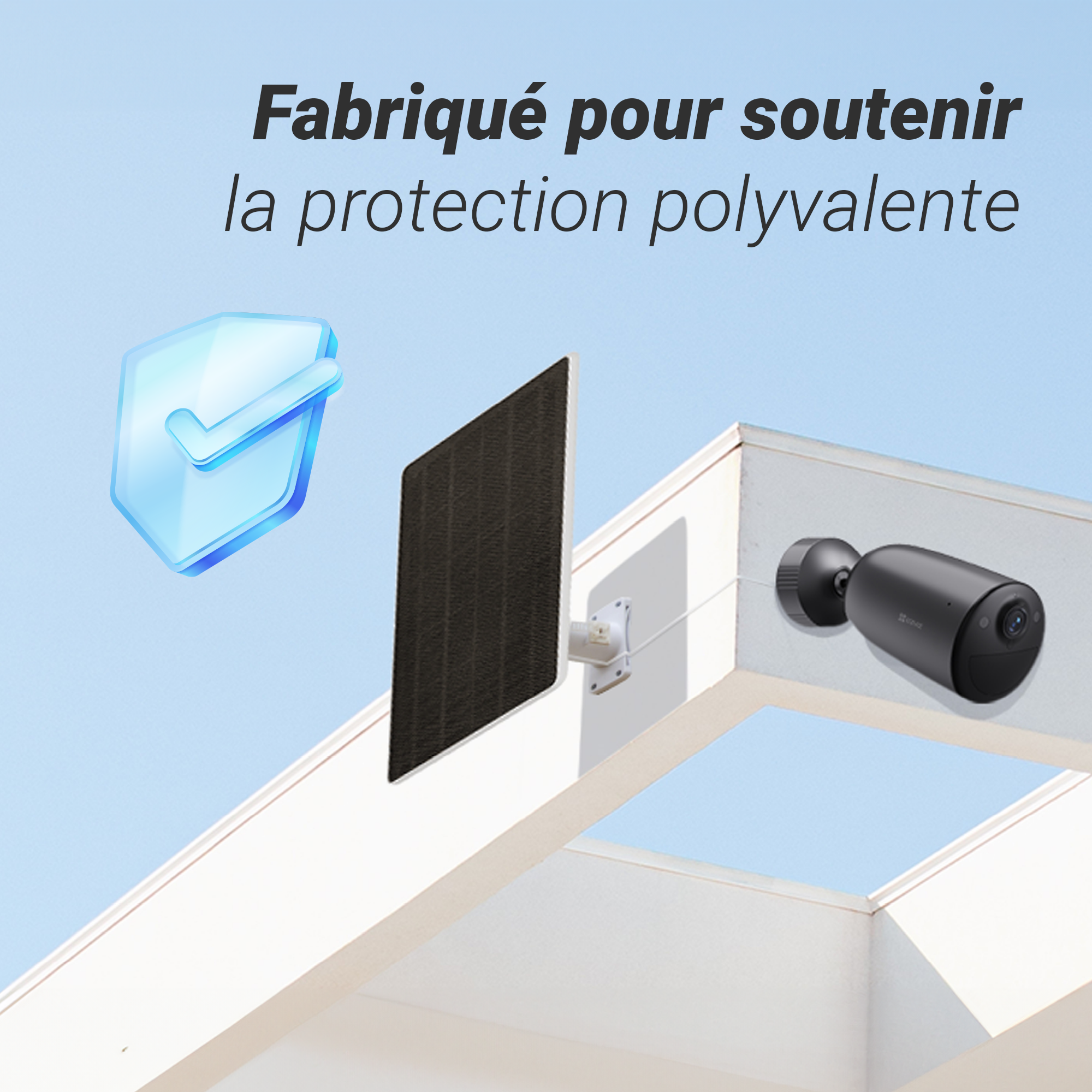 Panneau solaire 5W pour caméra Ezviz sur batterie avec port USB-C - 6