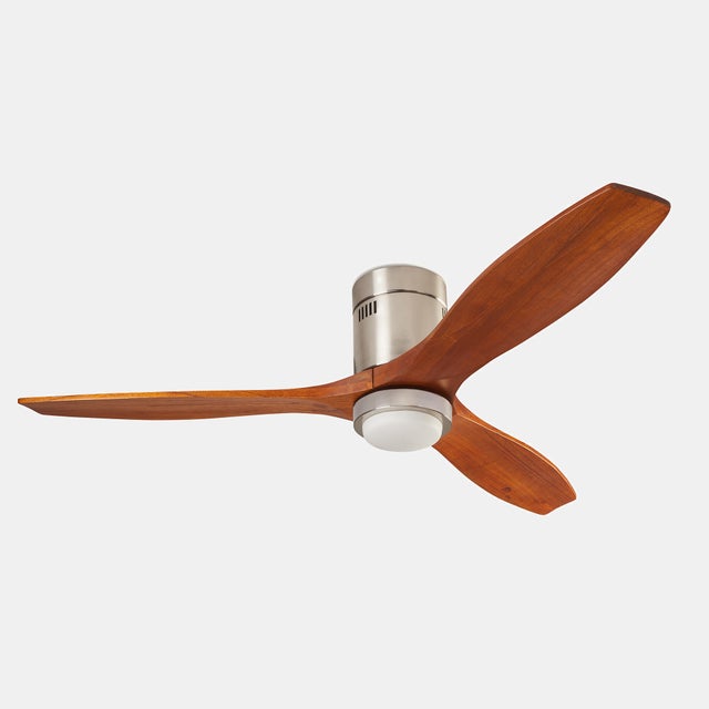 Ventilador de techo con fuente de luz DC Stem de color blanco y 137 cm de diámetro
