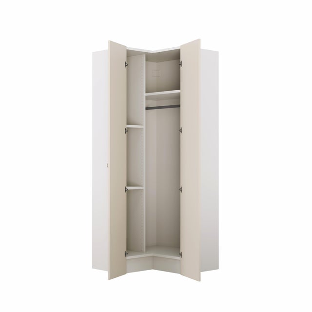 Armario 2 puertas abatible Vienne Lino SPACEO Evo'M blanco 94/96 x 230,4 x 54 cm (AnchoxAltoxFondo)