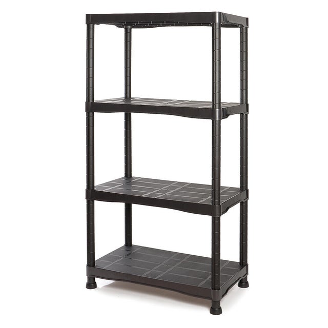 Estantería Tayg 744 negra 136,6x70x40cm con 4 baldas regulables en altura