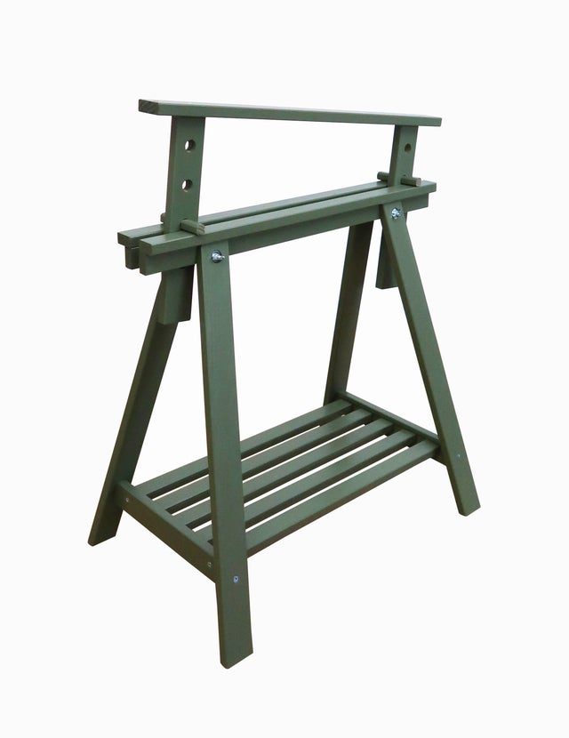 Tréteau pin vert olive réglable architecte ASTIGARRAGA, H.70 x l.70 cm
