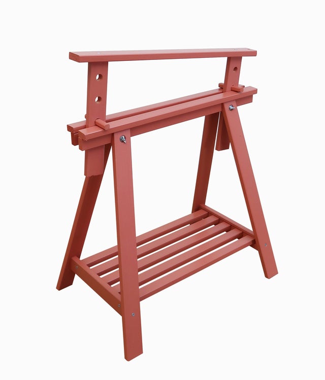 Tréteau pin terracota réglable architecte ASTIGARRAGA, H.70 x l.70 cm