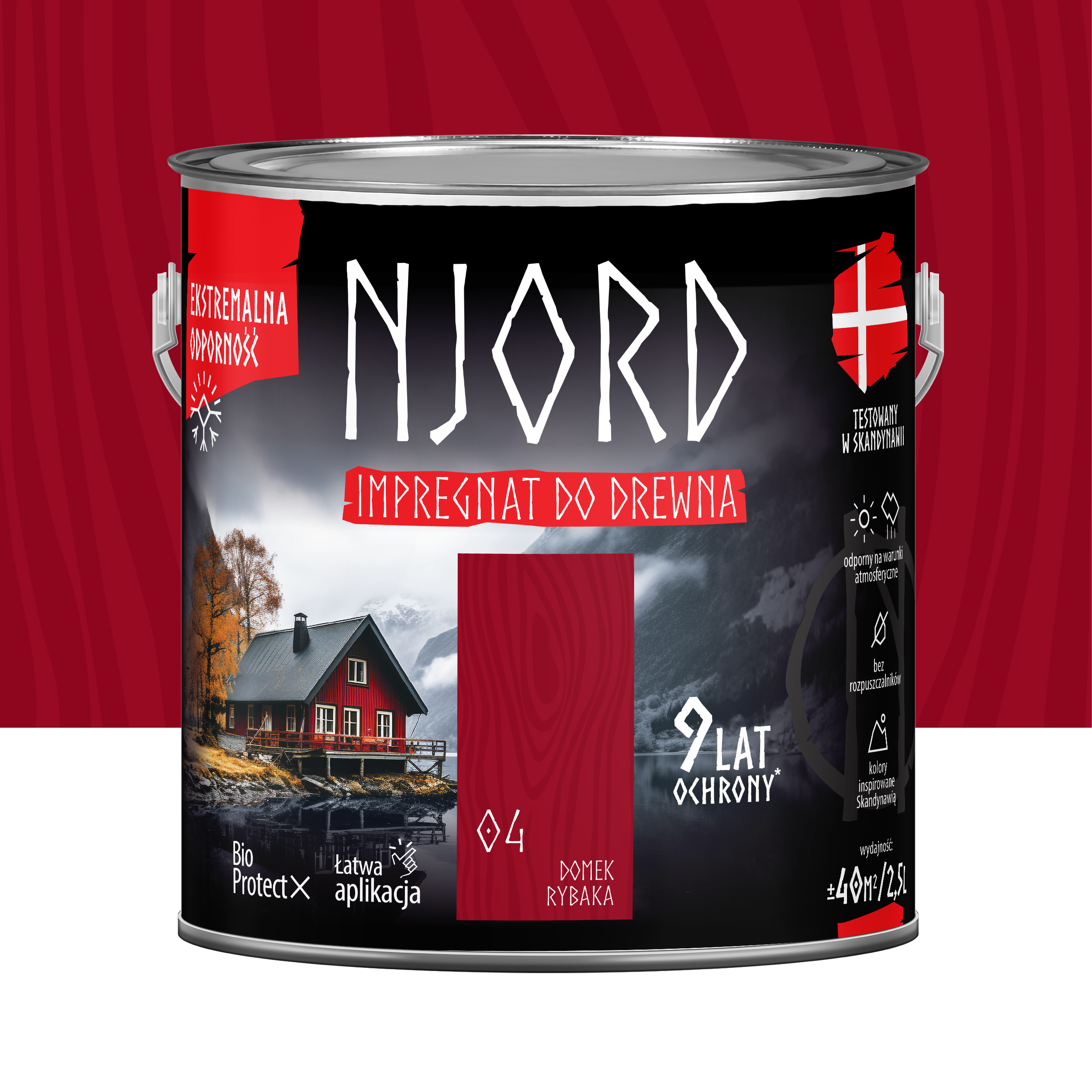 Impregnat do drewna Njord Domek rybaka 2.5 l 9 lat ochrony