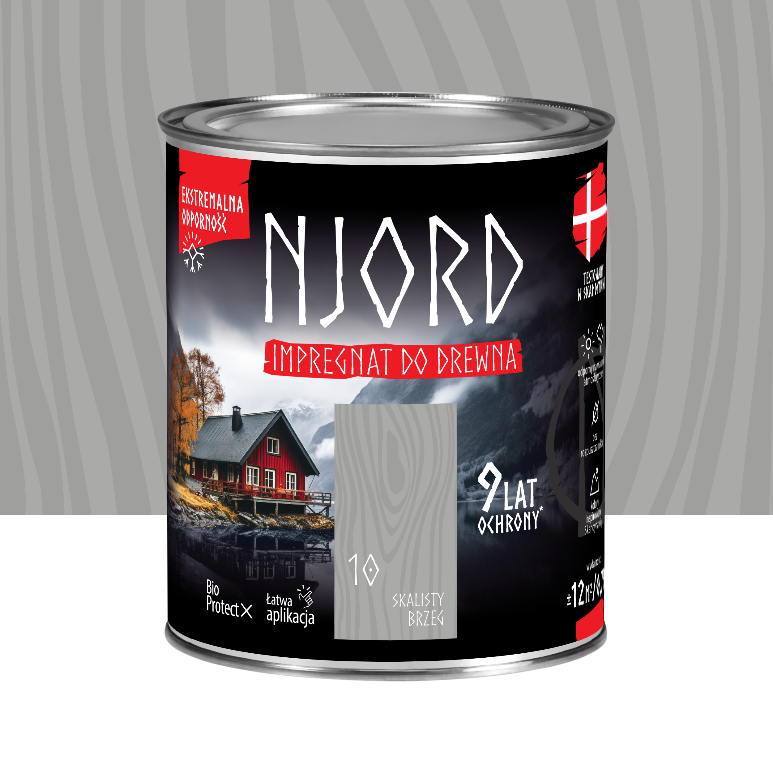 Impregnat do drewna Njord Skalisty brzeg 0.75 l 9 lat ochrony