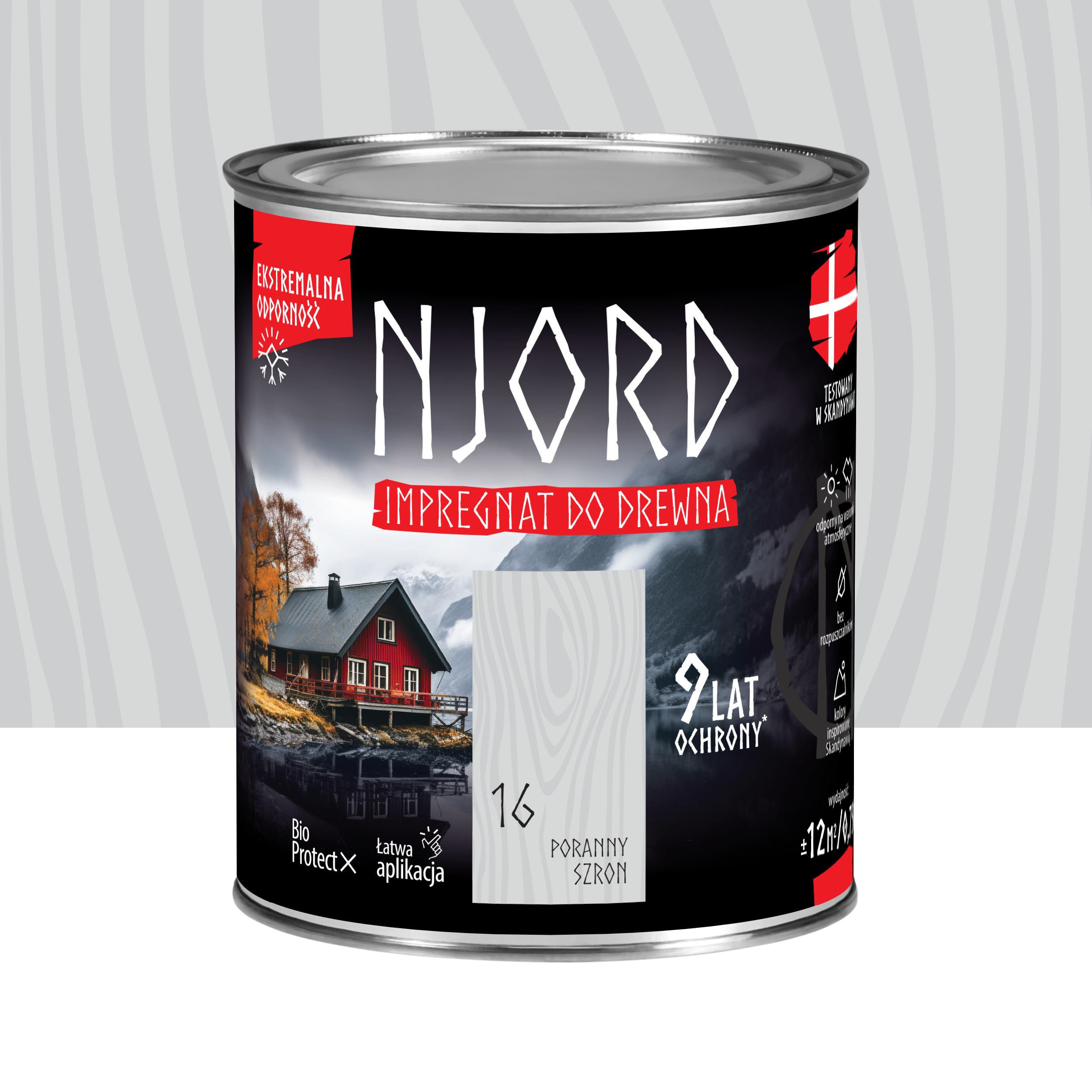 Impregnat do drewna Njord Poranny szron 0.75 l 9 lat ochrony