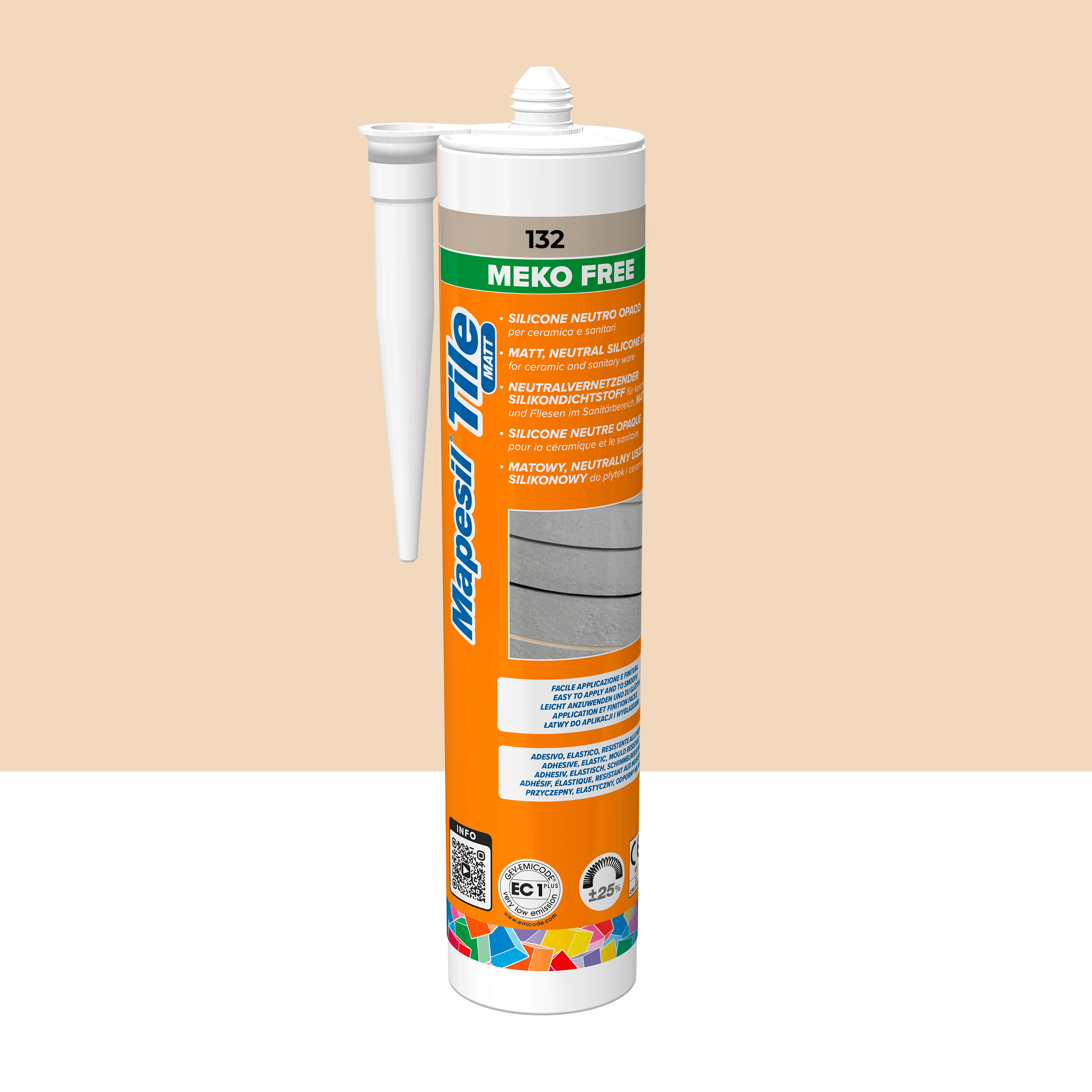 Silikon Mapesil Tile Matt Beżowy 132 300 ml
