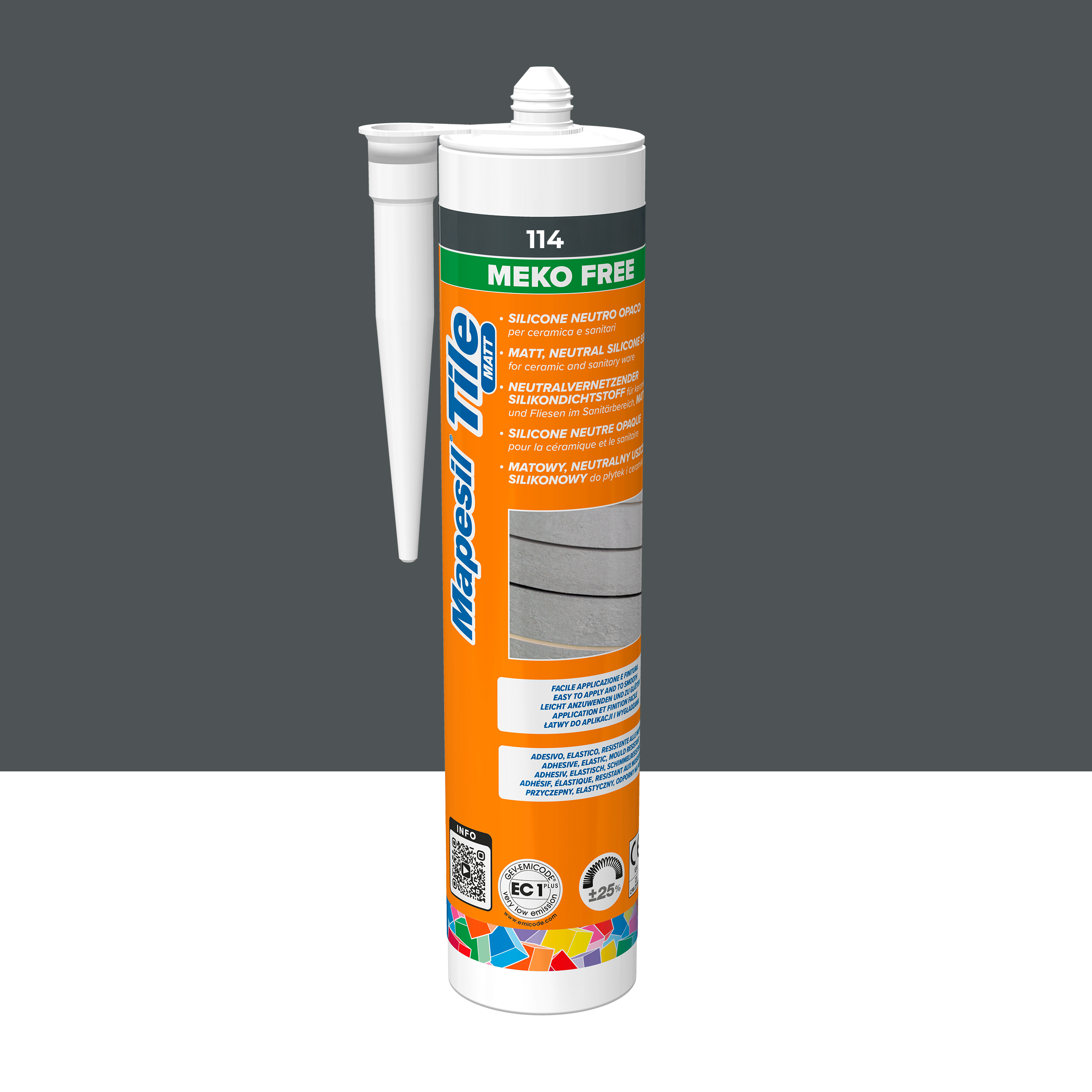 Silikon Mapesil Tile Matt Antracytowy 114 300 ml