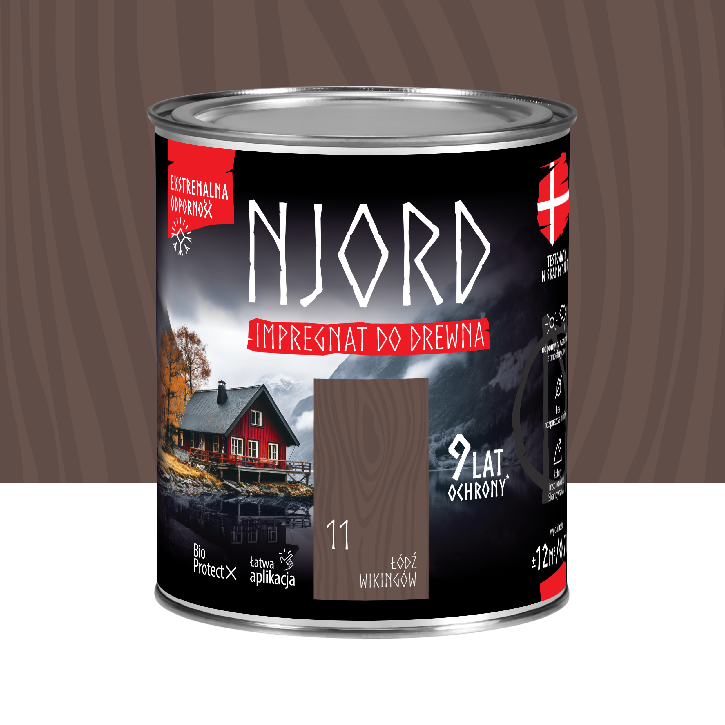 Impregnat do drewna Njord Łódź wikingów 0.75 l 9 lat ochrony