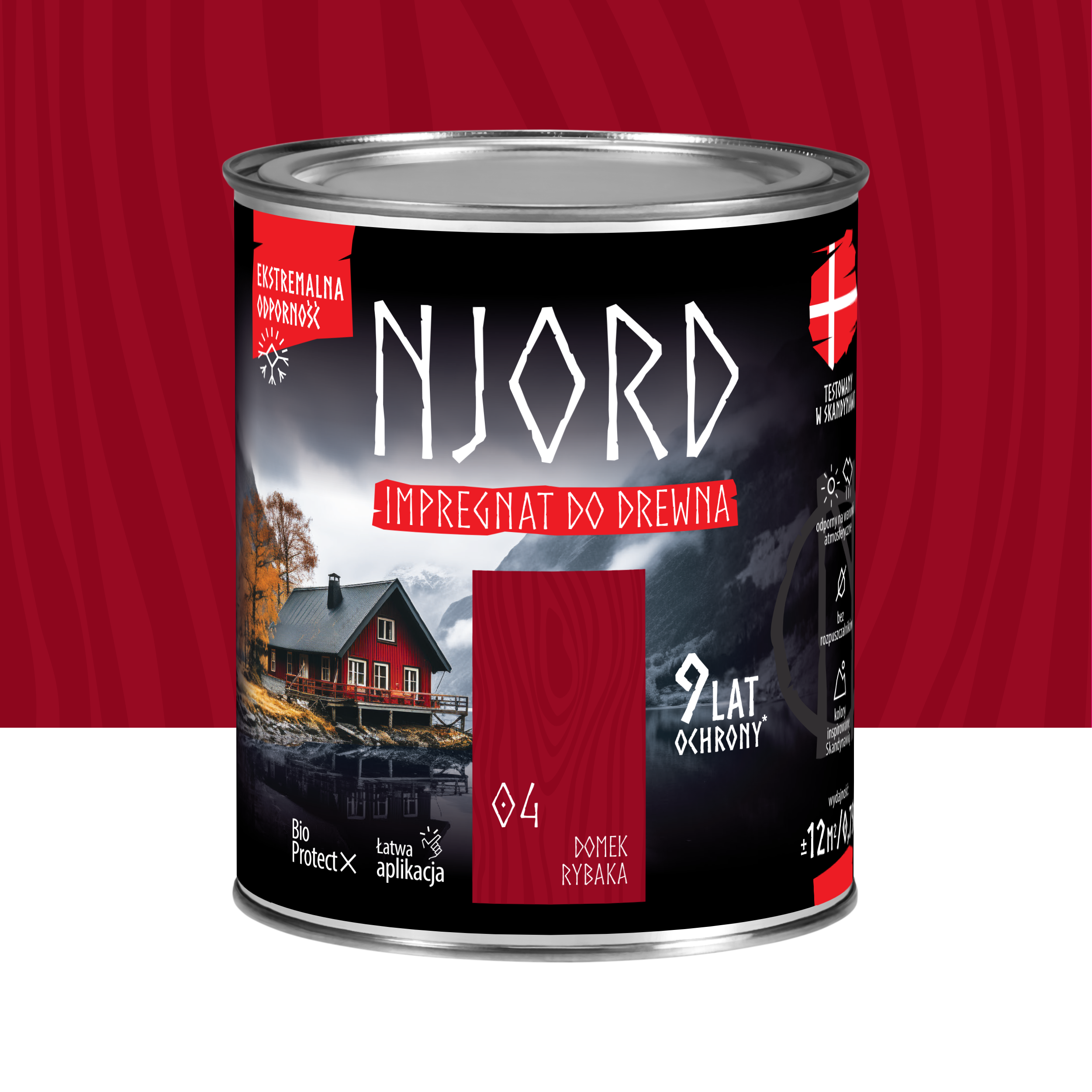 Impregnat do drewna Njord Domek rybaka 0.75 l 9 lat ochrony
