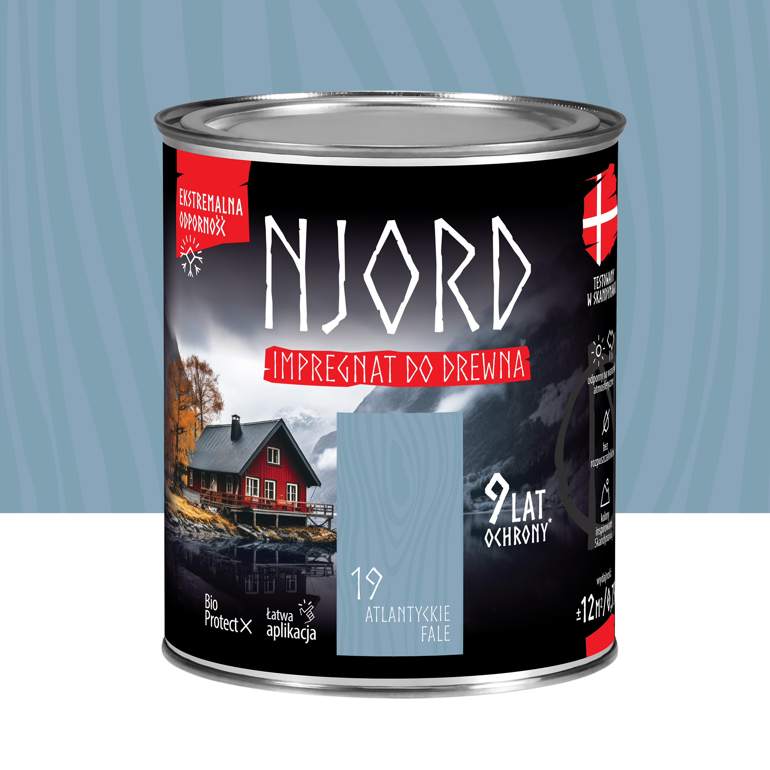 Impregnat do drewna Njord Atlantyckie fale 0.75 l 9 lat ochrony
