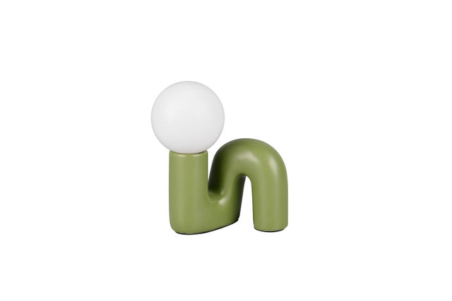 Lampa stołowa dekoracyjna Quinn G9 5 W zielona Trio Lighting Inter