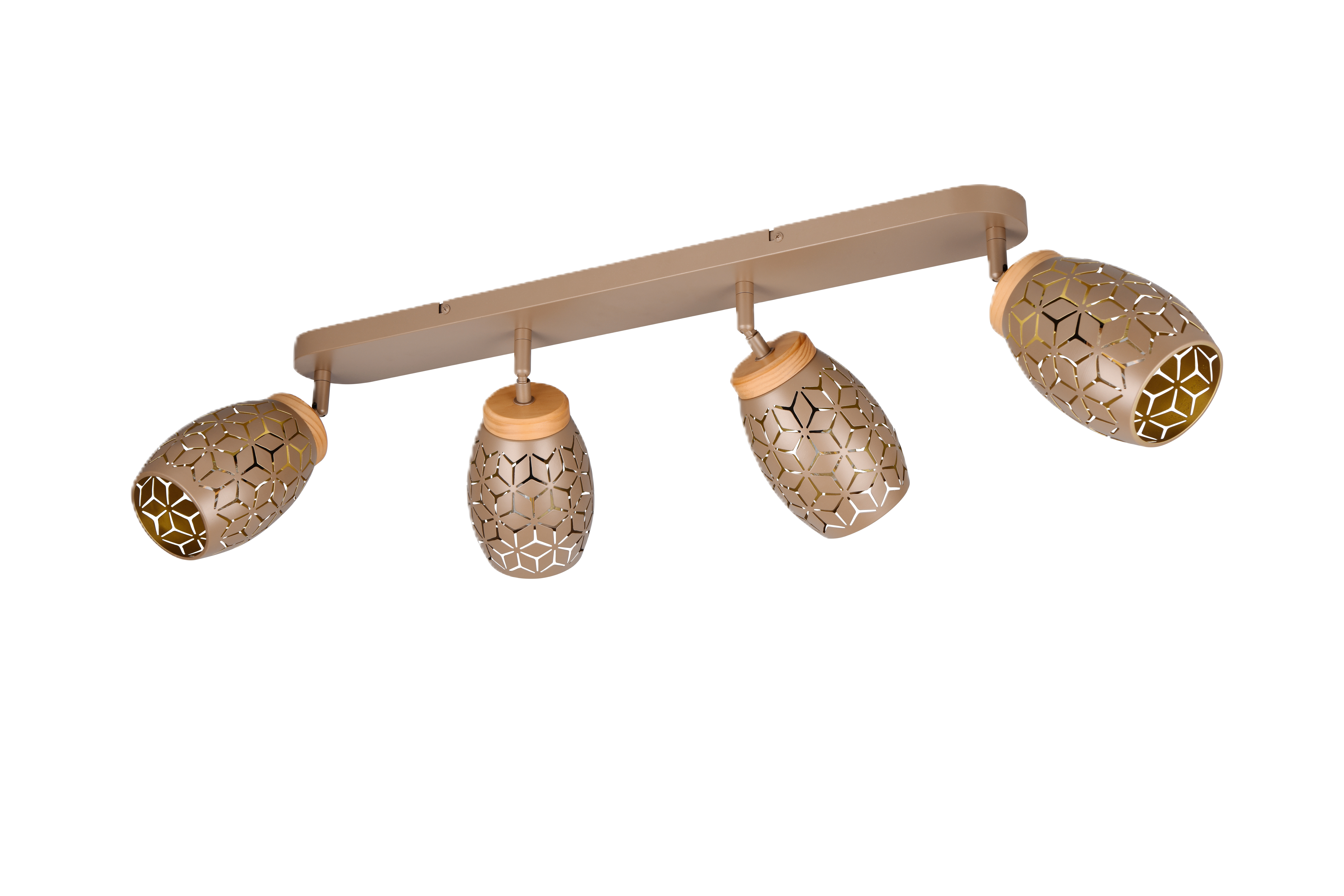 Listwa reflektorowa Bidar 4xE14 10 W brązowa Trio Lighting Inter