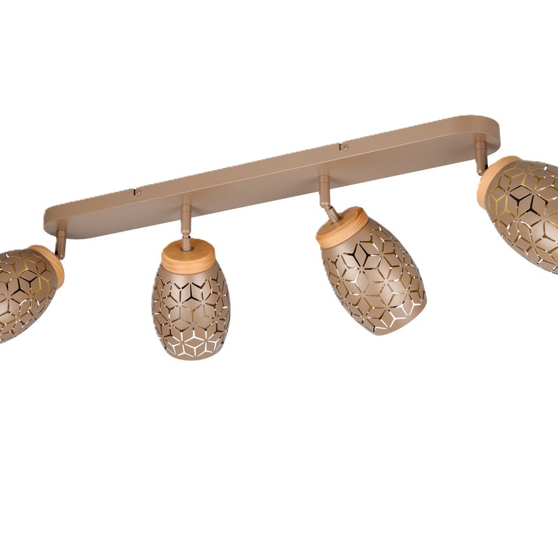 Listwa reflektorowa Bidar 4xE14 10 W brązowa Trio Lighting Inter