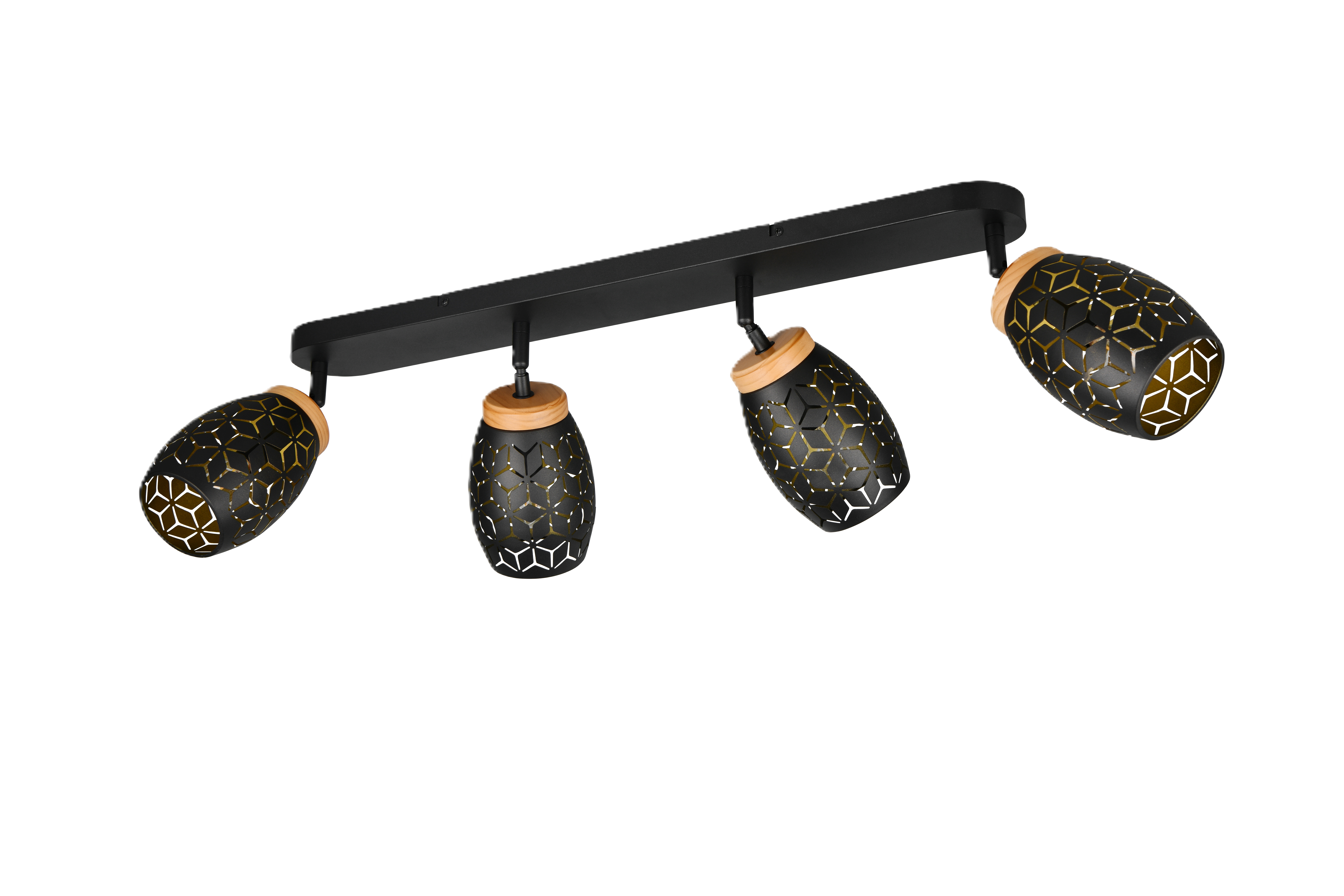 Listwa reflektorowa Bidar 4xE14 10 W czarno-złota Trio Lighting Inter