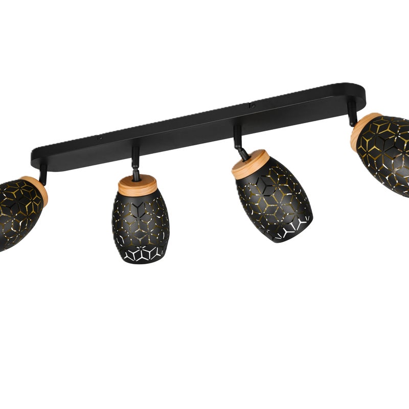 Listwa reflektorowa Bidar 4xE14 10 W czarno-złota Trio Lighting Inter