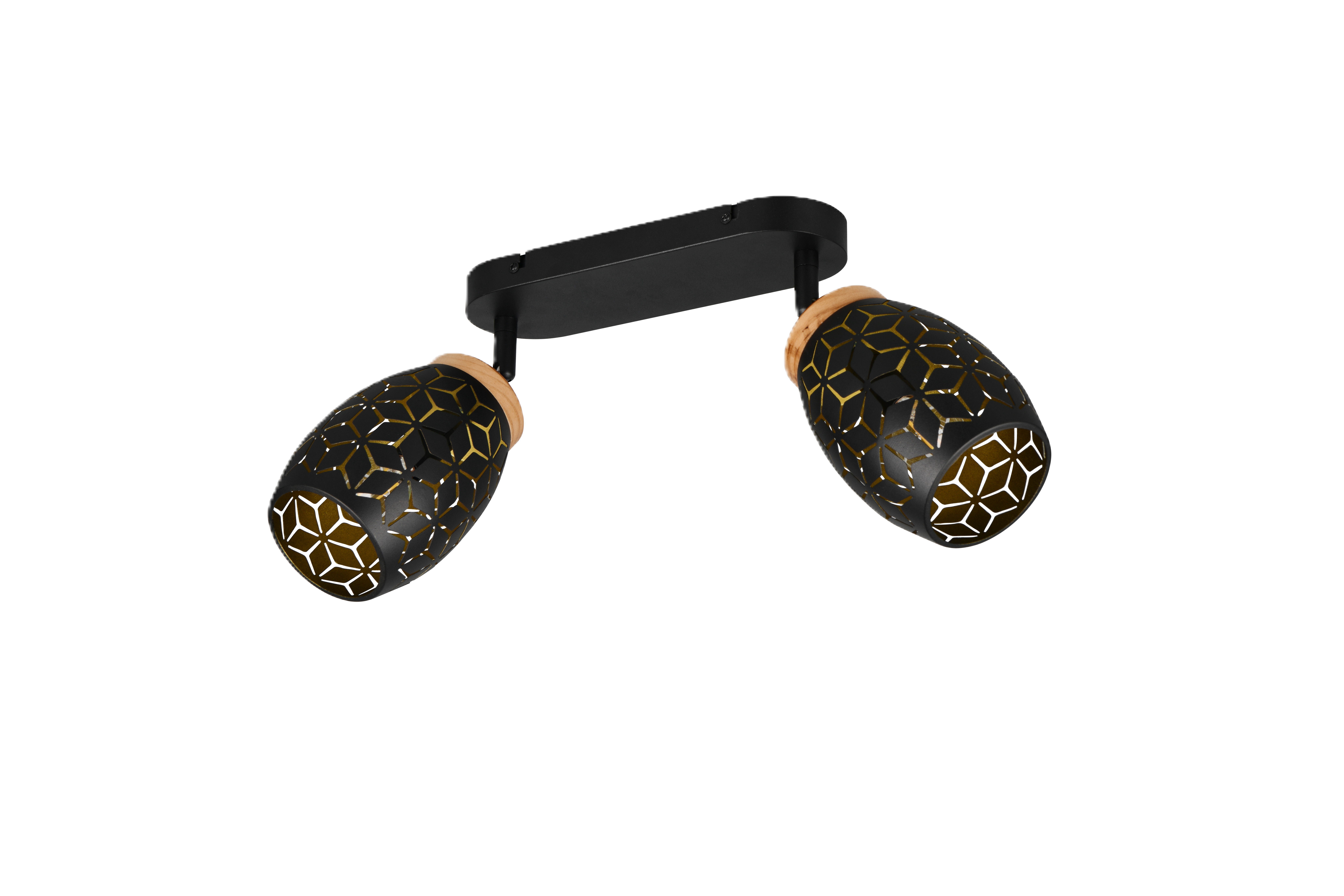 Listwa reflektorowa Bidar 2xE14 10 W czarno-złota Trio Lighting Inter