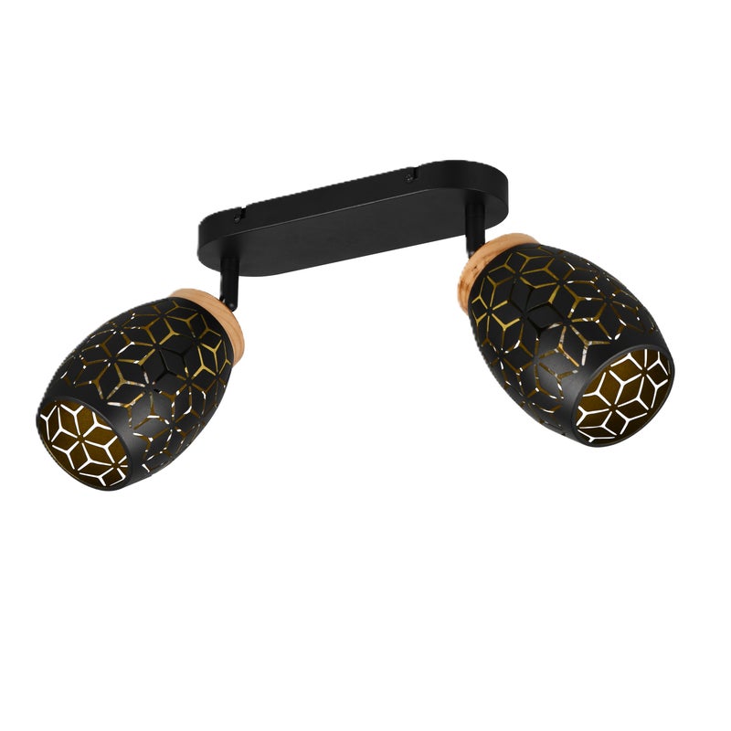 Listwa reflektorowa Bidar 2xE14 10 W czarno-złota Trio Lighting Inter