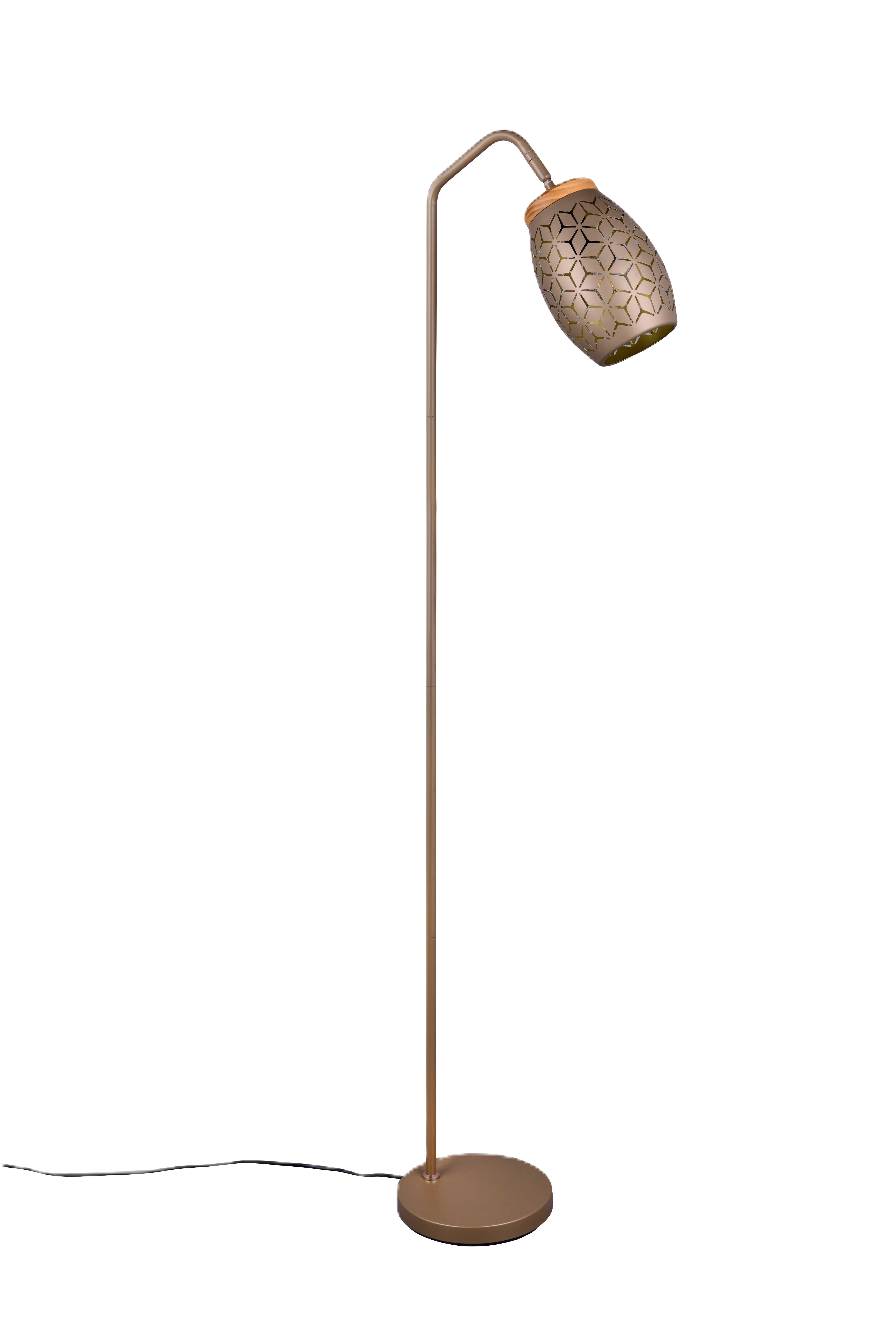 Lampa podłogowa Bidar E27 10 W brązowa Trio Lighting Inter