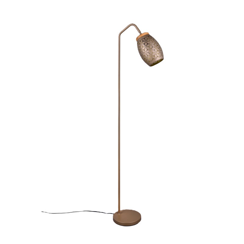 Lampa podłogowa Bidar E27 10 W brązowa Trio Lighting Inter