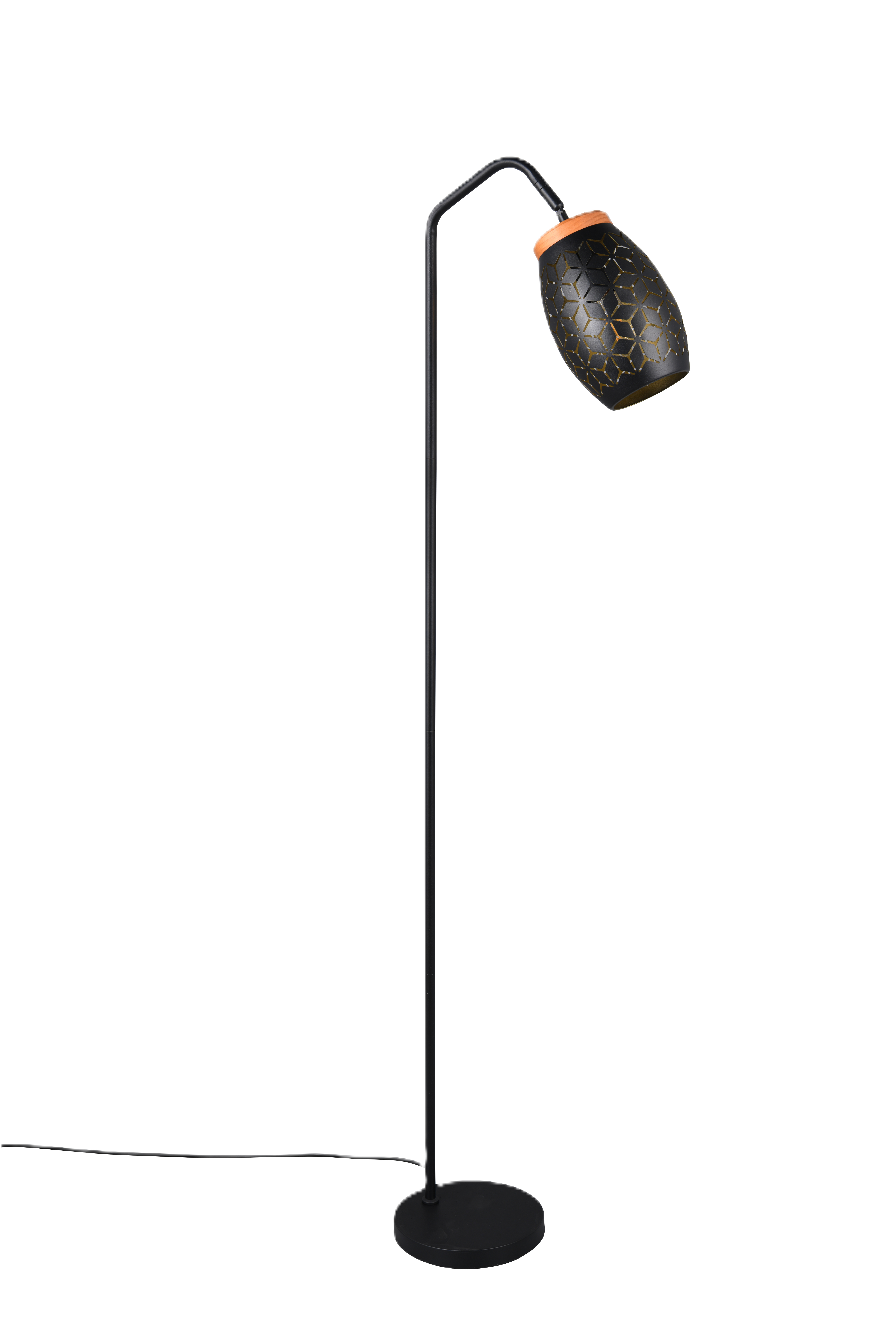 Lampa podłogowa Bidar E27 10 W czarno-złota Trio Lighting Inter