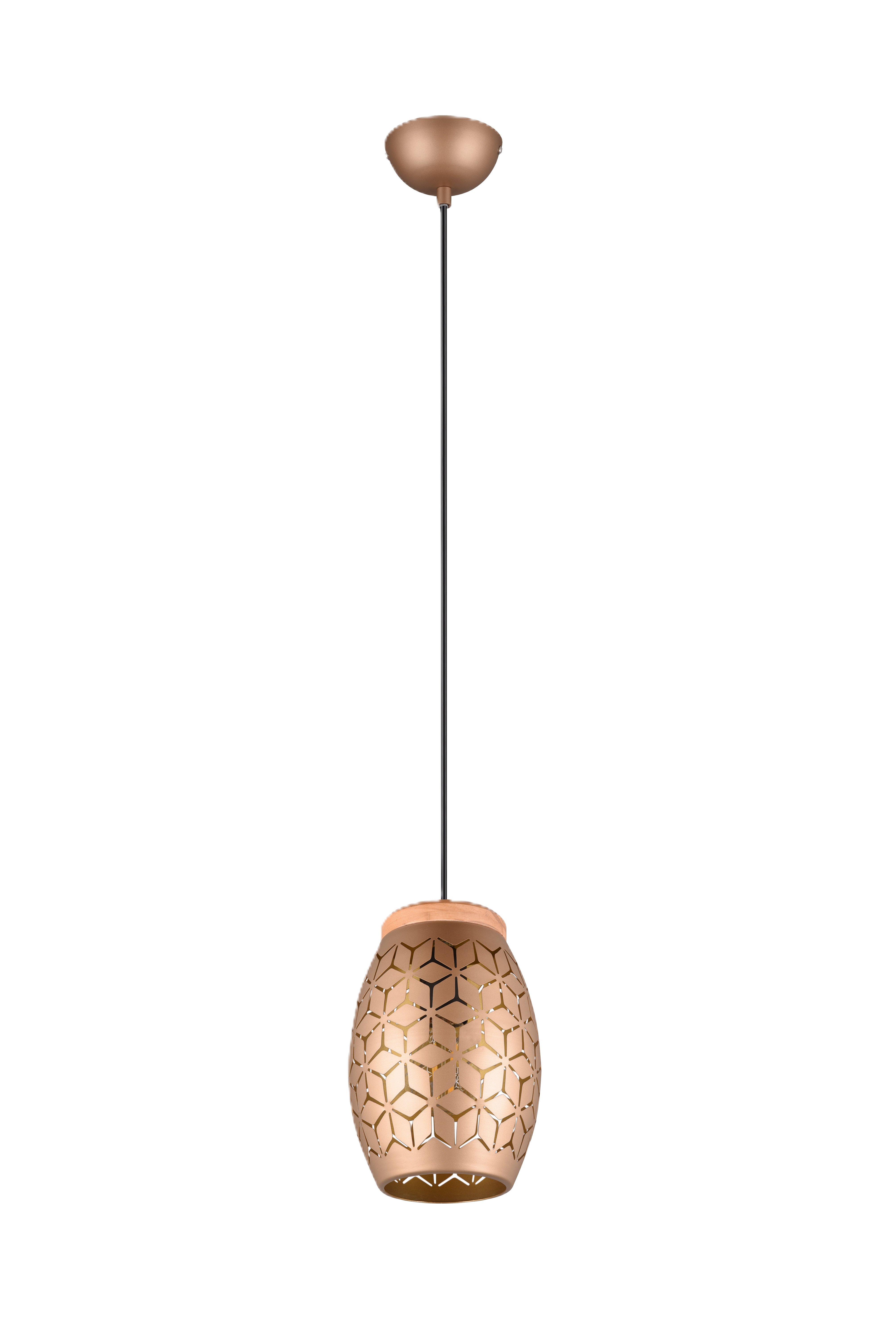 Lampa wisząca Bidar E27 brązowa Trio Lighting Inter