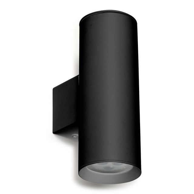 APLIQUE DE PARED CIRCULAR INTERIOR SUPERFICIE GU10 16CM NEGRO