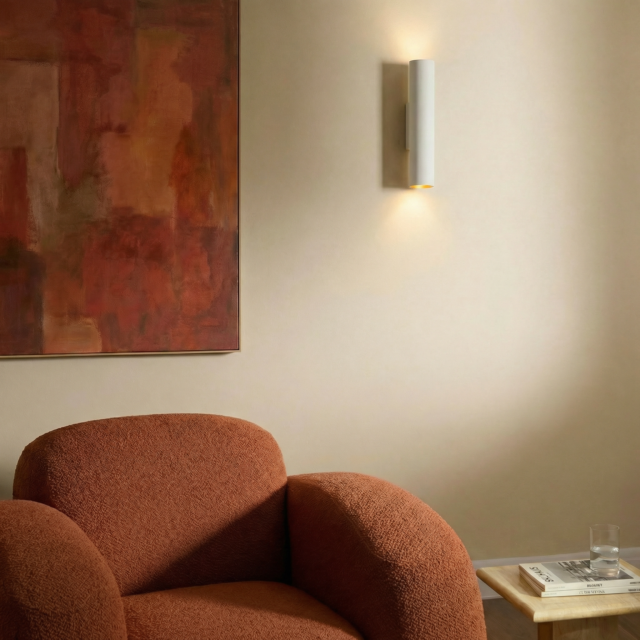 APLIQUE DE PARED INTERIOR CIRCULAR DE SUPERFICIE GU10 30CM BLANCO - 3