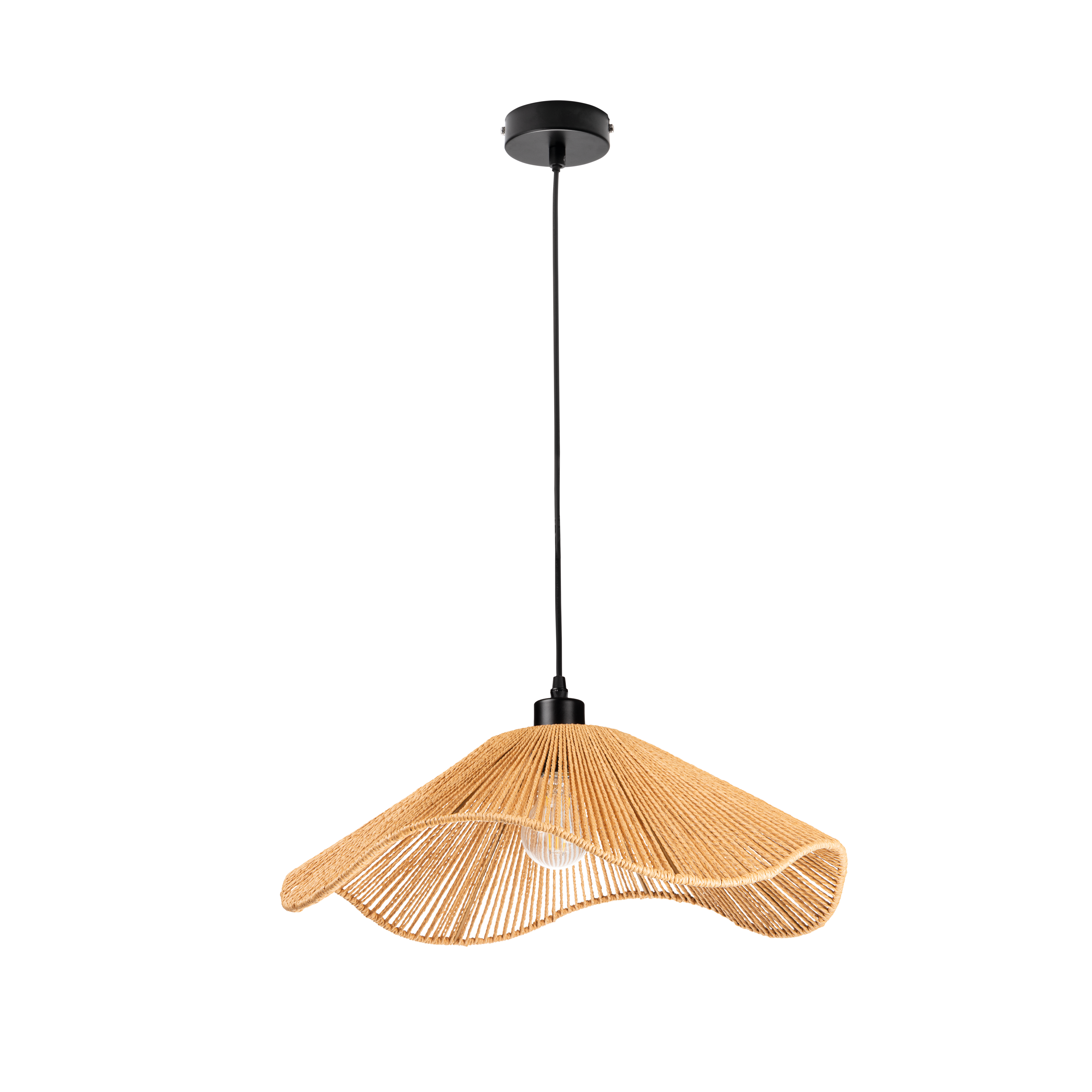 Lampa wisząca Brixan E27 15 W śr. 48 cm pleciona Kanlux