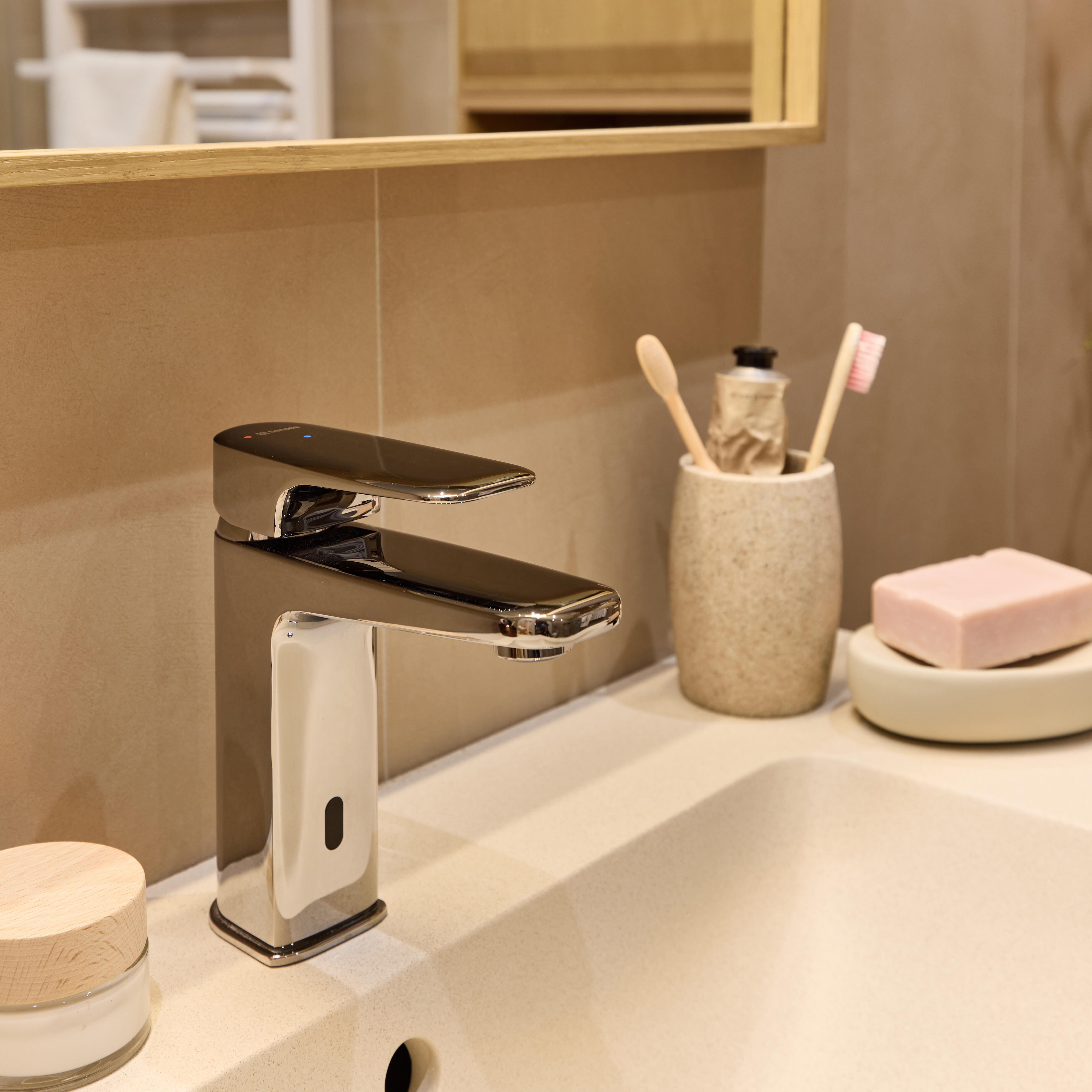 Vaso de baño Sand beige mate - 2