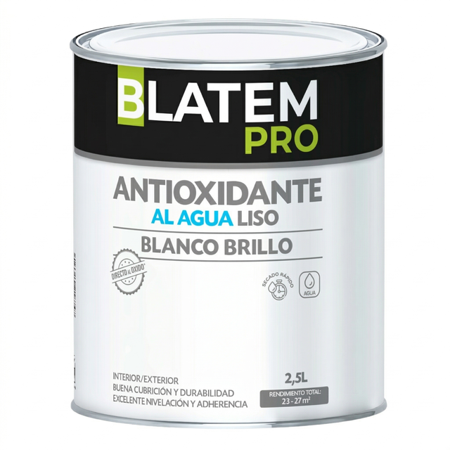 ESMALTE BRILLO ANTIOXIDANTE AL AGUA 2.5L BLANCO