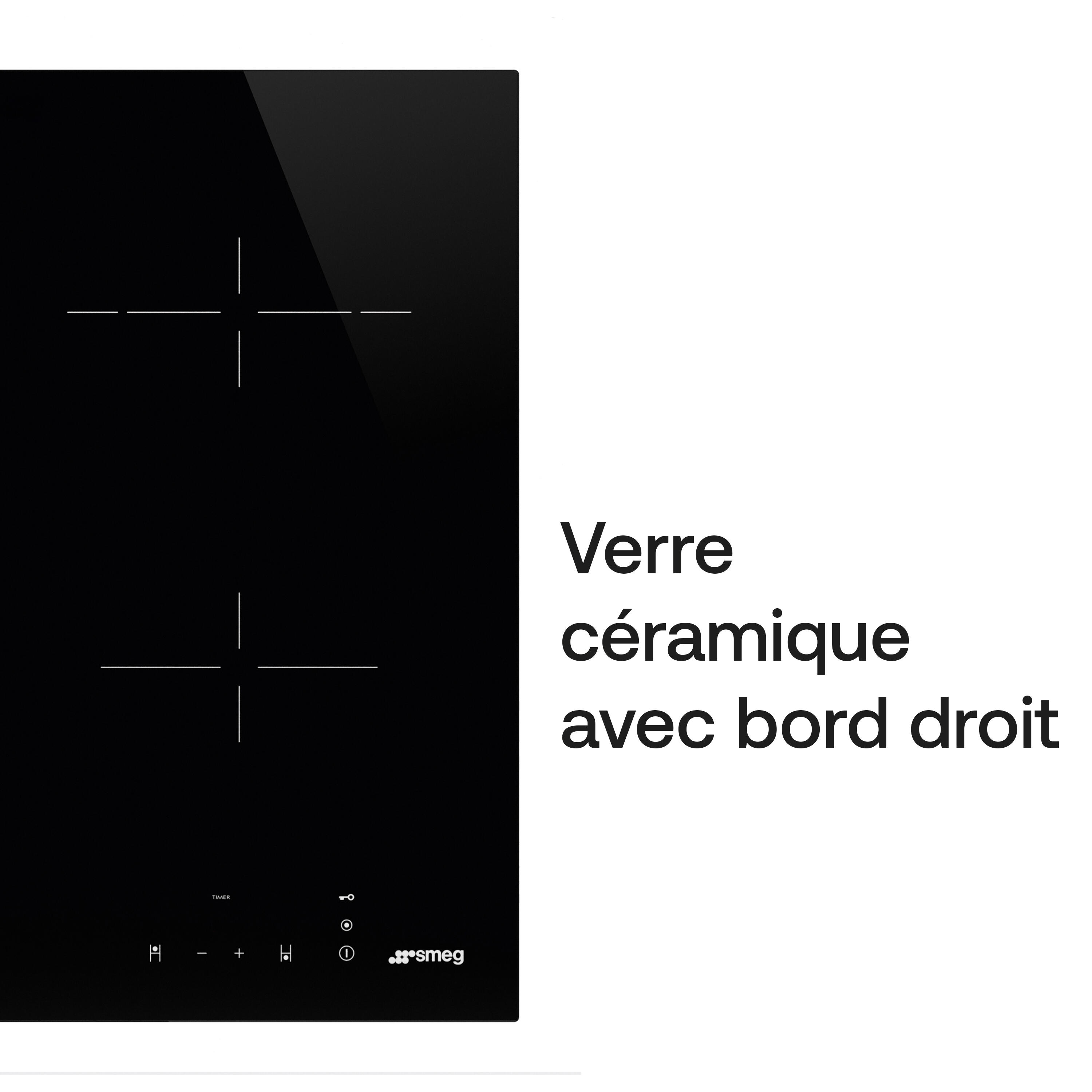 Plaque vitrocéramique 2 foyers noir SMEG SE232TD2 - 3