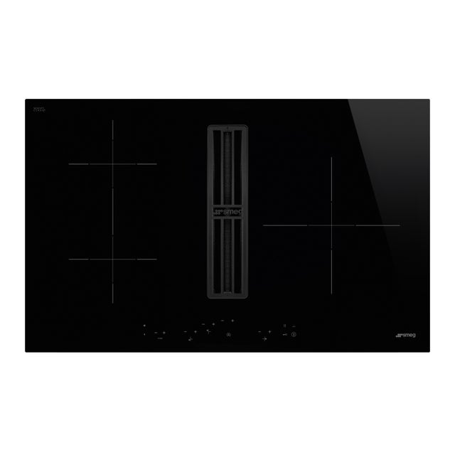 Table aspirante à induction 3 foyers l.83 cm noir SMEG HOBD283D3