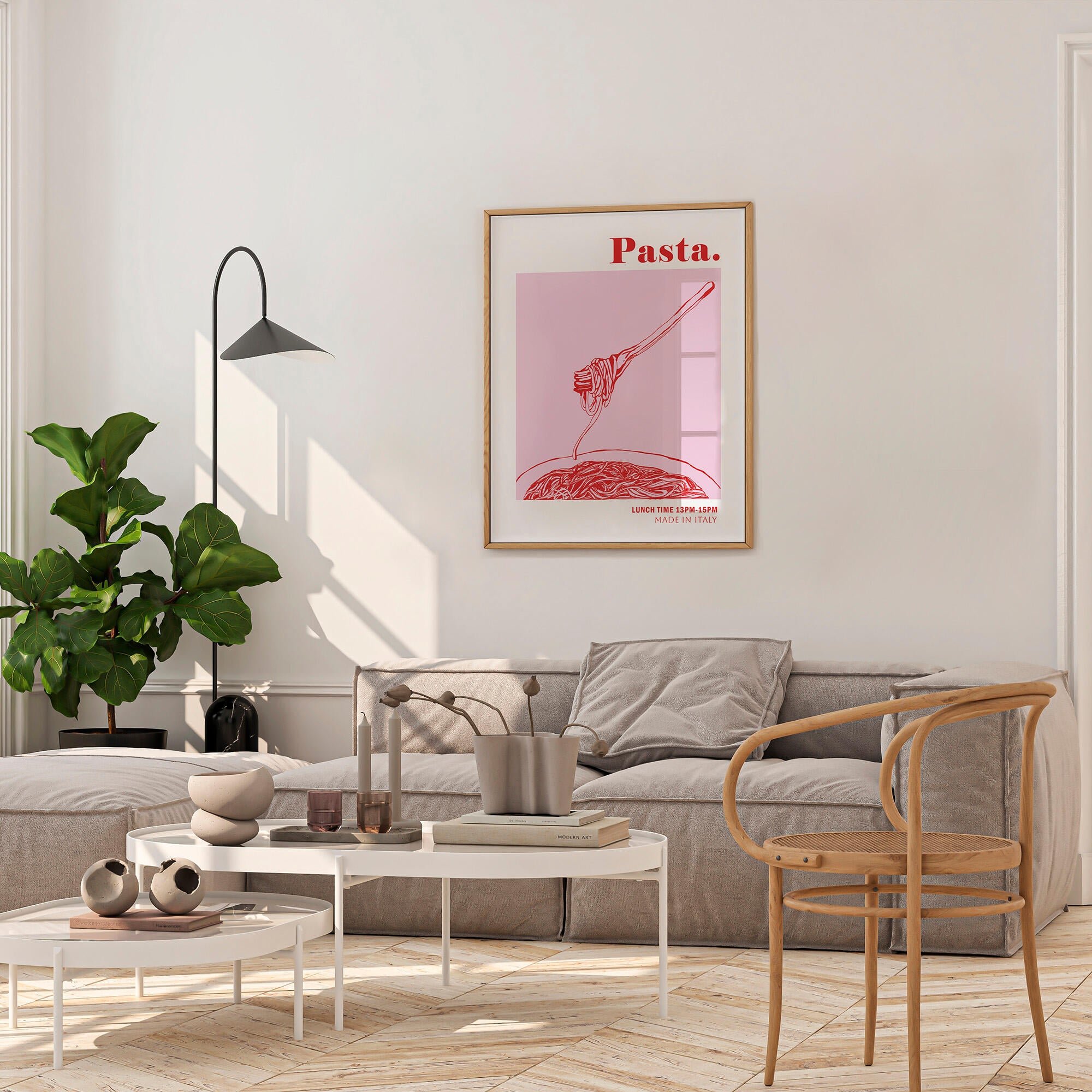 Set 2 imagens Pizza e Pasta 30x40cm - 7