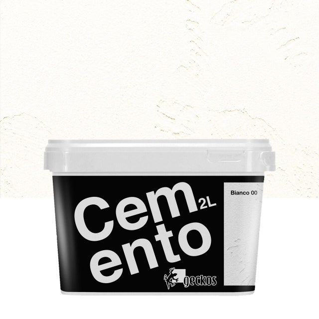 Pittura decorativa GECKOS effetto cemento bianco 2 l