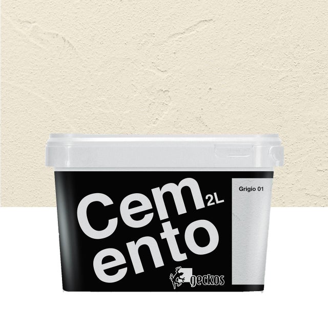 Pittura decorativa GECKOS effetto cemento grigio 1 2 L