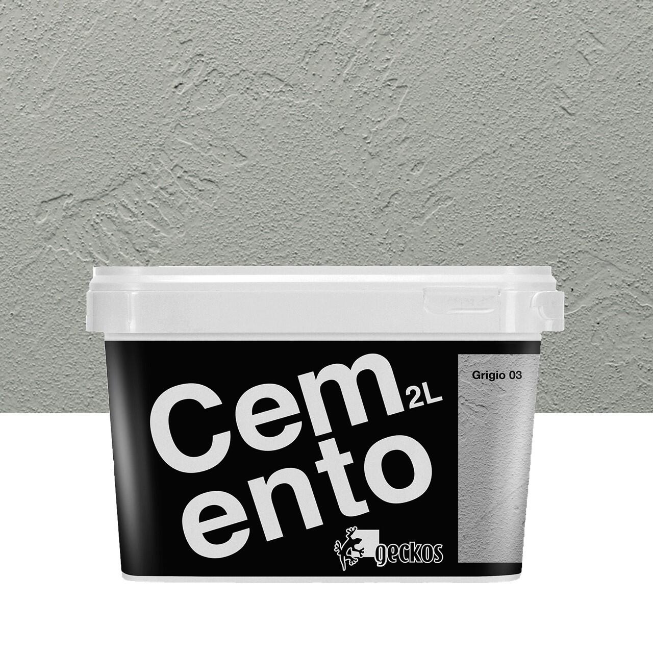 Pittura decorativa Cemento GECKOS effetto cemento grigio 3 grigio 3 2 l - 5