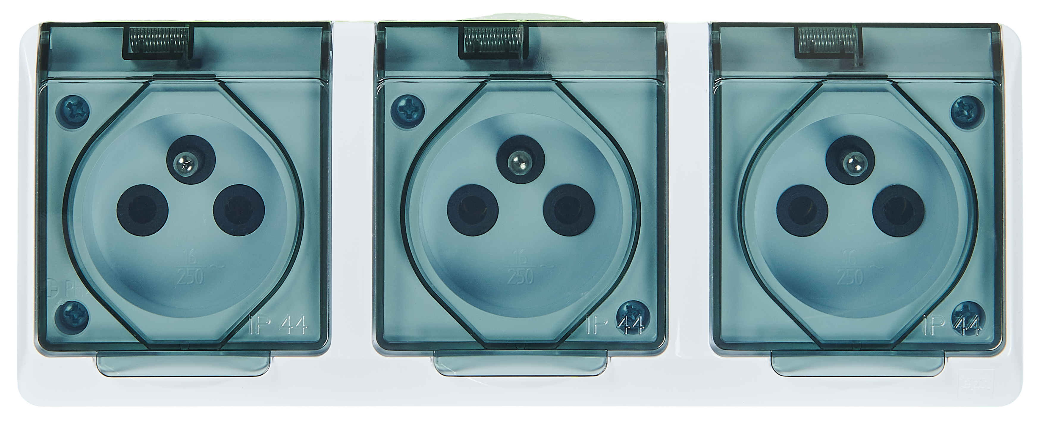 Gniazdo potrójne IP44 HERMES Biały ELEKTRO-PLAST - 5