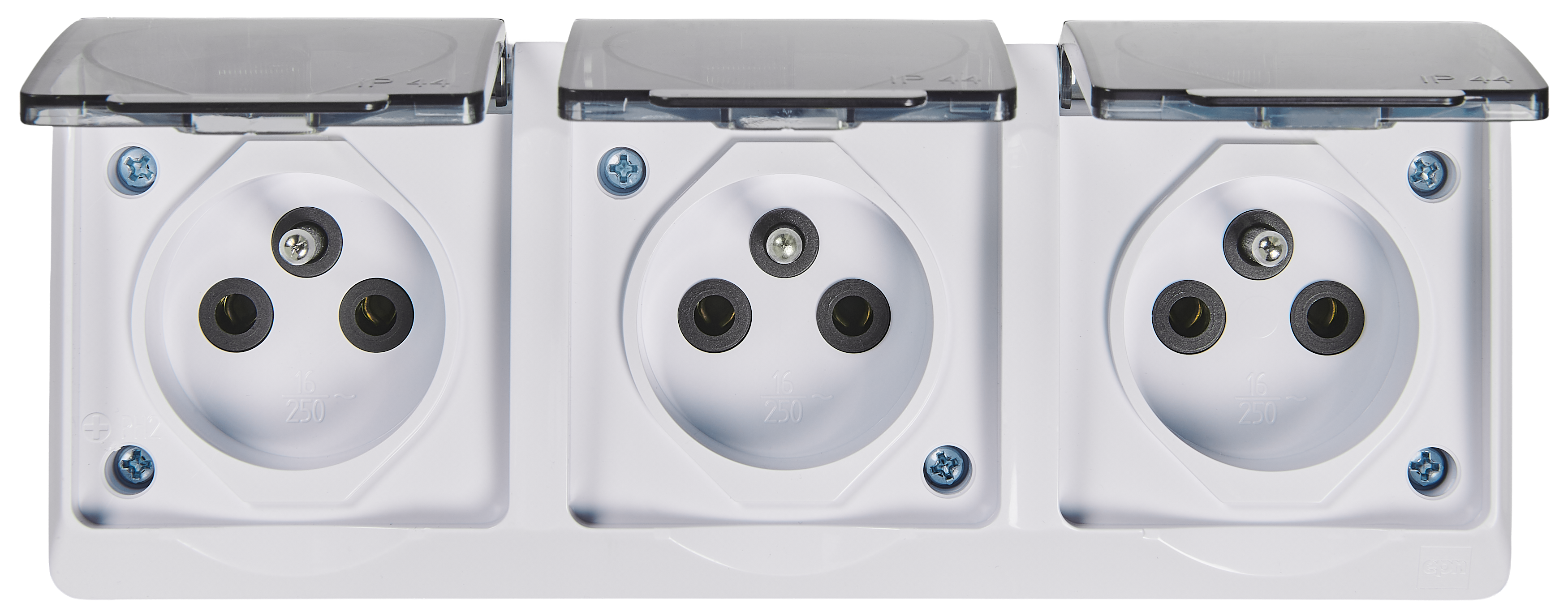 Gniazdo potrójne IP44 HERMES Biały ELEKTRO-PLAST - 3