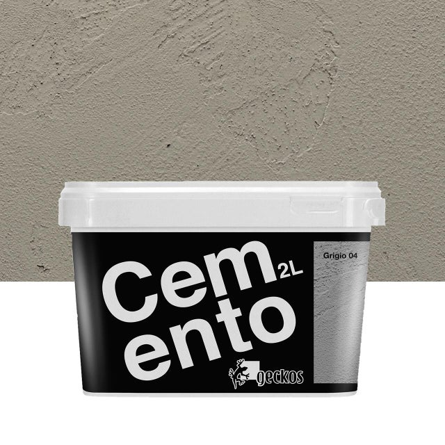 Pittura decorativa GECKOS effetto cemento grigio 4 2 l
