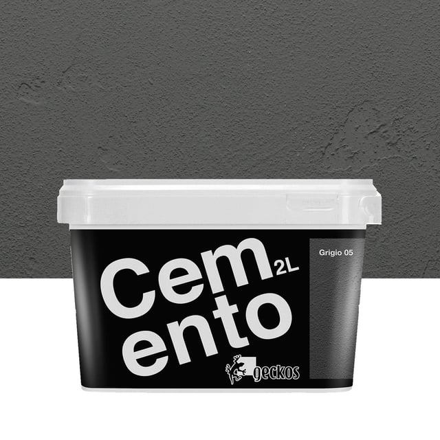 Pittura decorativa Cemento GECKOS effetto cemento grigio 5 grigio 5 2 l