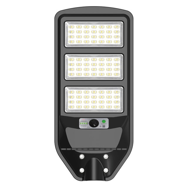 Proiettore solare LUSNA 3 nero in ABS IP54 con sensore di movimento, telecomando ARTE CONFORT