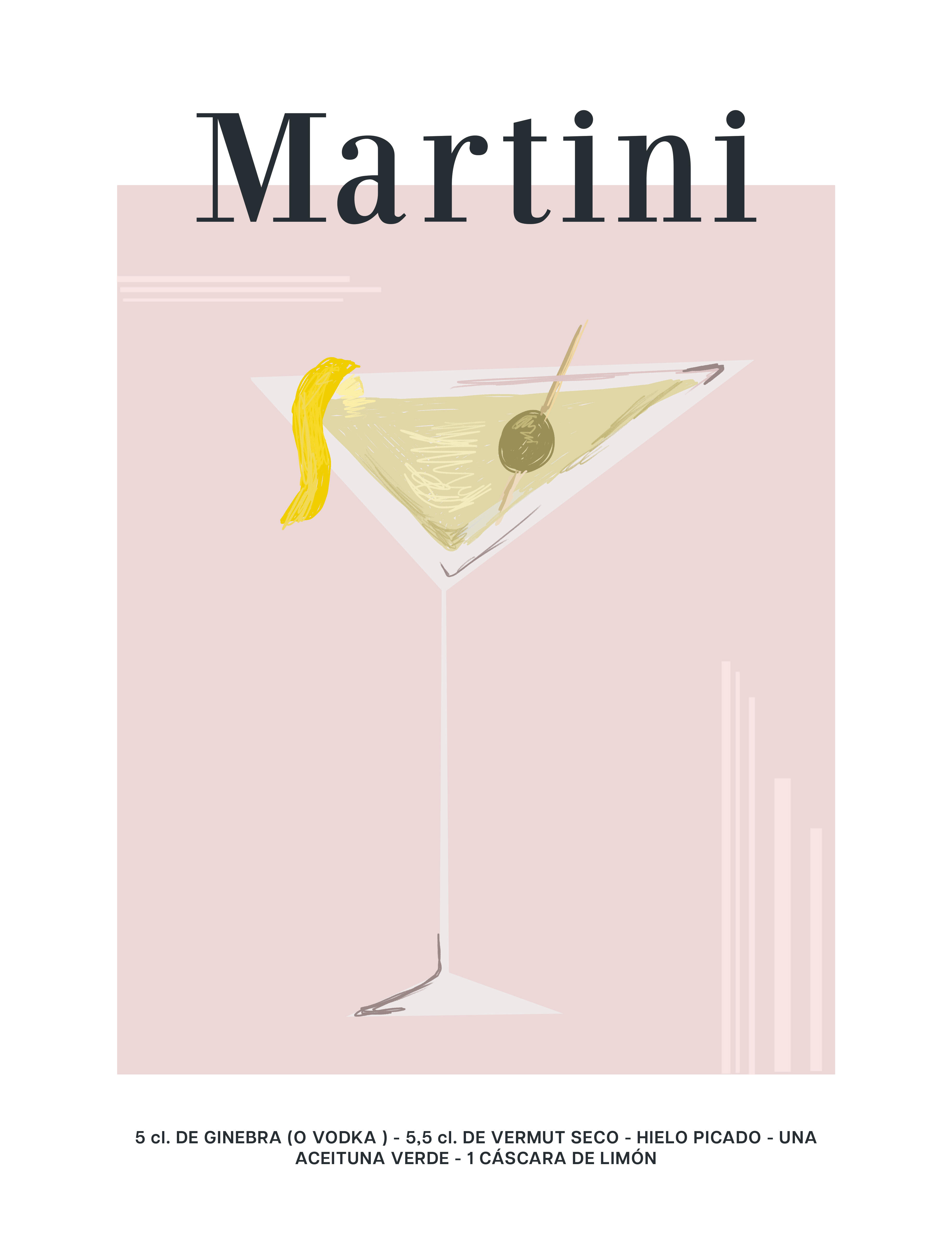 Set 2 imagens Elegant Cocktail 30x40cm - 2