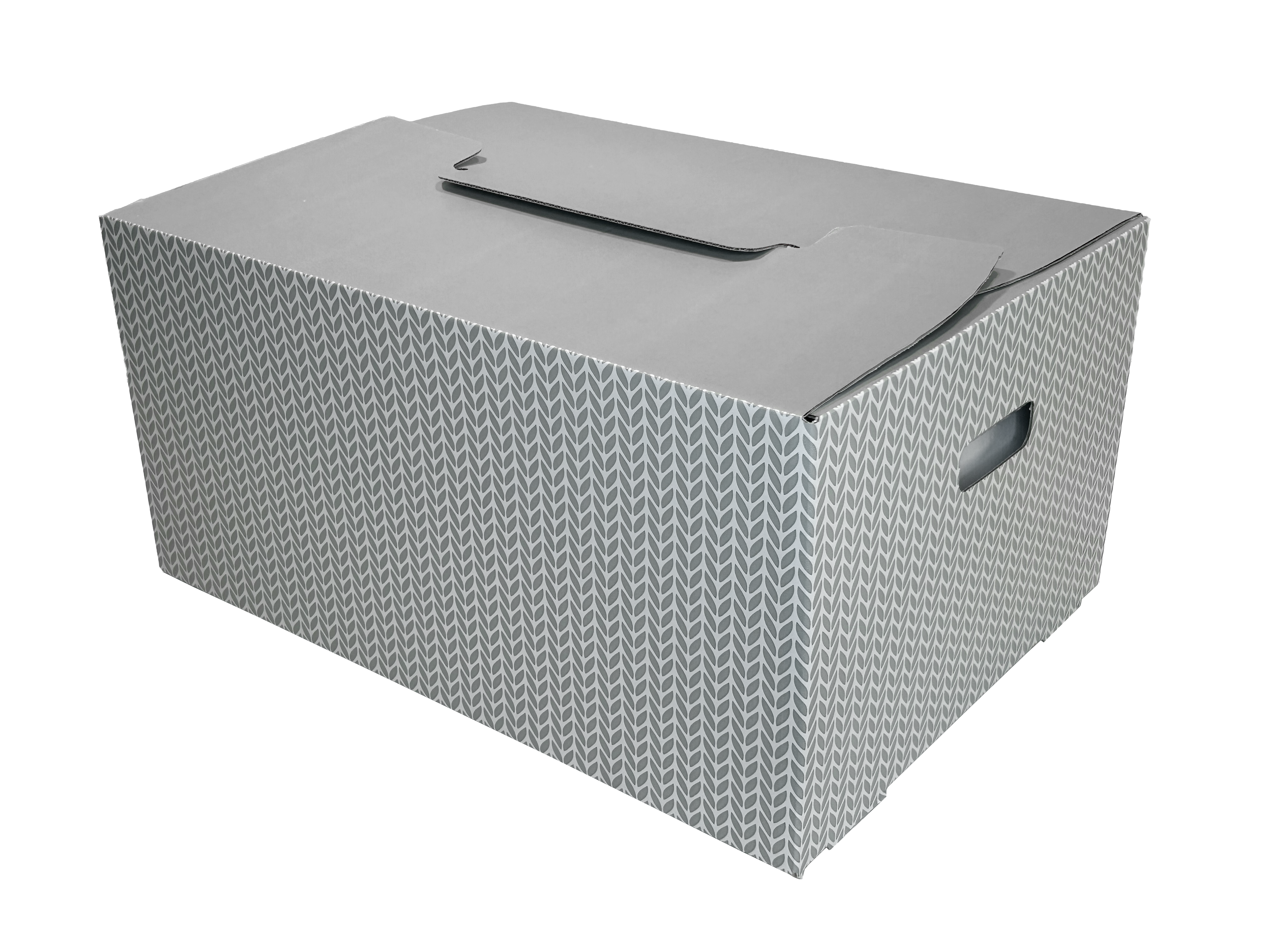 Caja ordenación convertible en cesta CAPSA® Carrybox Grey L 55 x 40 x 27 cm 50 L FSC mix 70 %
 - 7