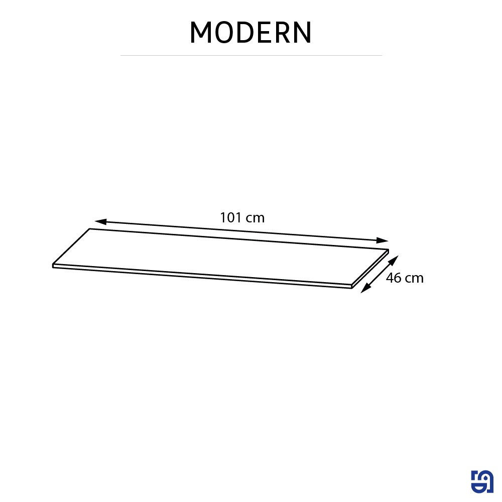 Top per lavabo Modern SENSEA L 101 x H 12 x P 46 cm noce truciolare, stratificato - 7