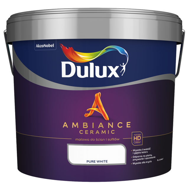 Farba Dulux Ambiance Ceramic Pure White 9 l