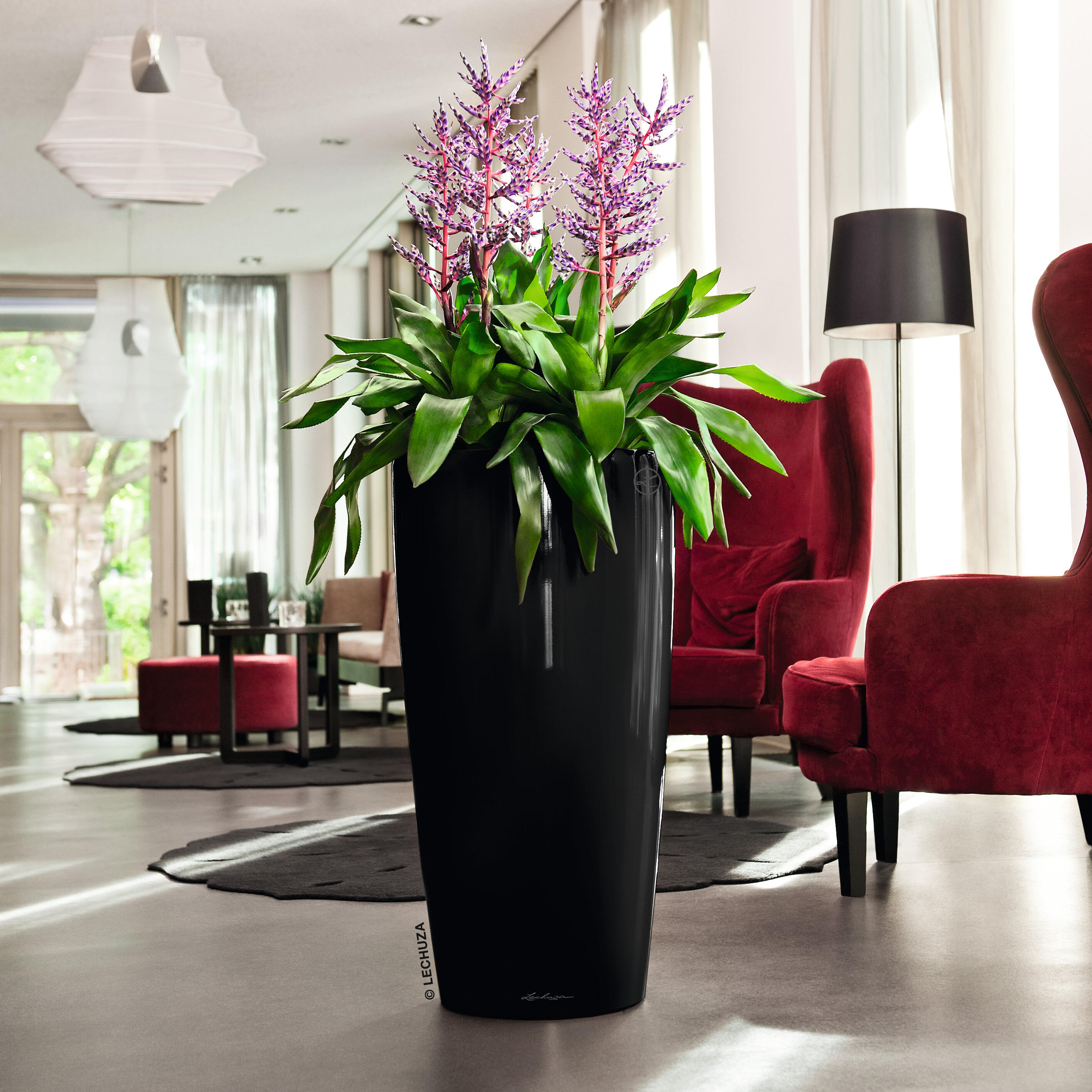 Vaso autoirrigante Rondo Premium LECHUZA in polipropilene nero H 56 x ø 32 cm - 3