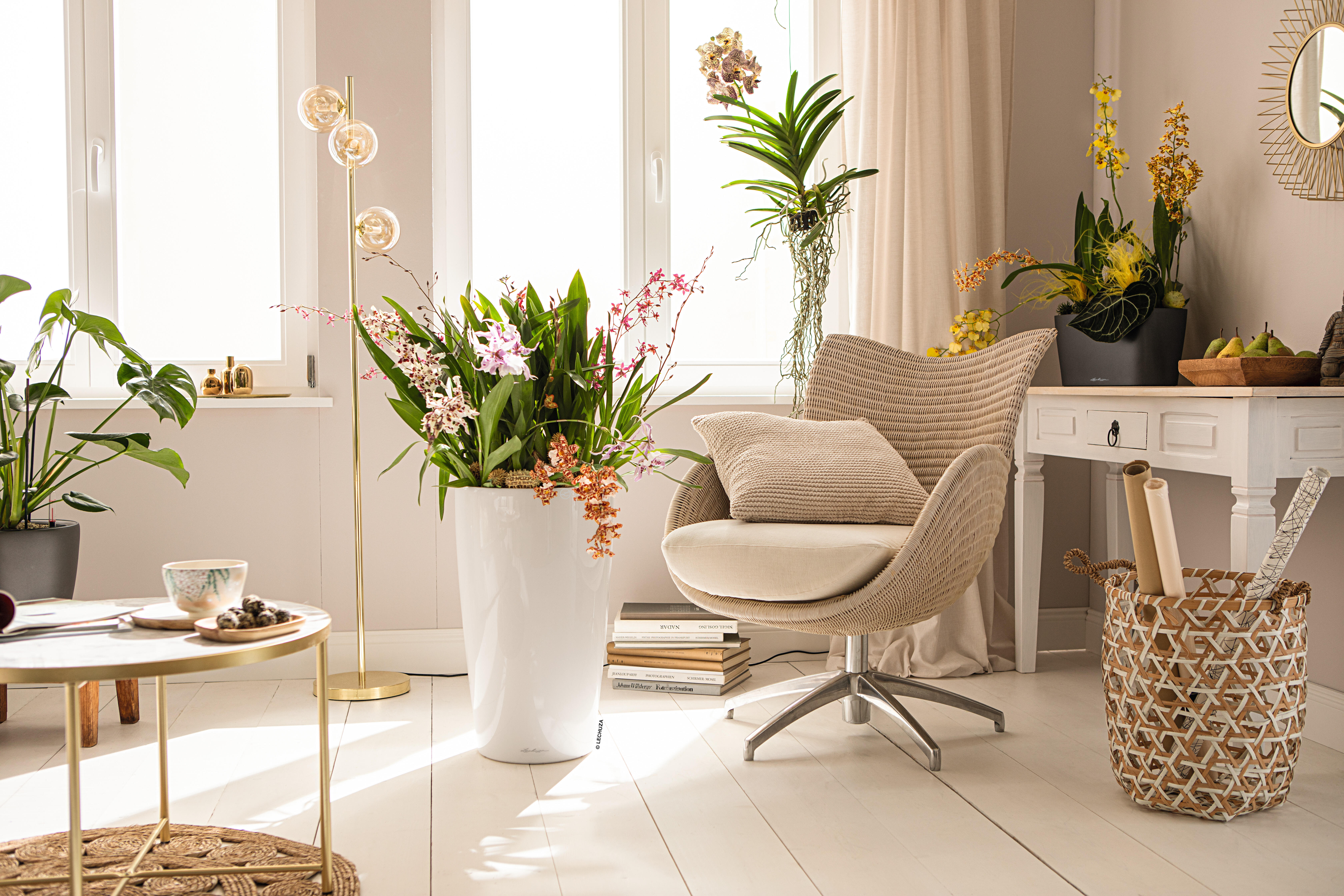 Vaso autoirrigante Rondo Premium LECHUZA in polipropilene bianco H 75 x ø 40 cm - 3