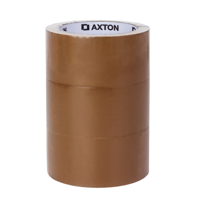 Lot de 3 ruban adhésif  intérieur / extérieur AXTON D'emballage lot de 3marron l